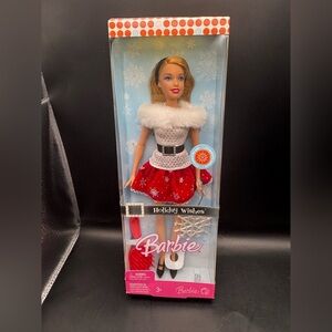 2007 Holiday Wishes Blonde Barbie Snowflake Ornament Included Mint Condition
